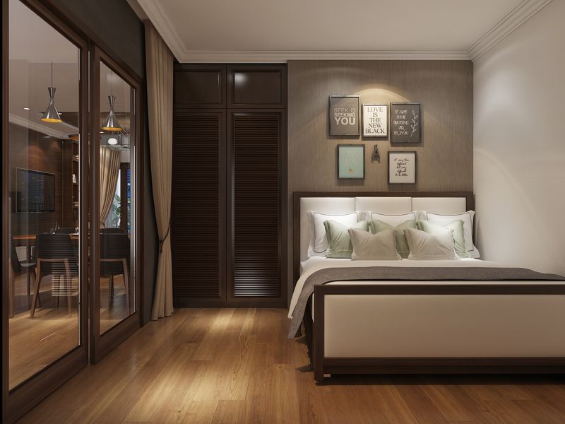Thiết kế phòng ngủ nhỏ đẹp cho nam với màu sắc nhẹ nhàng ấm áp