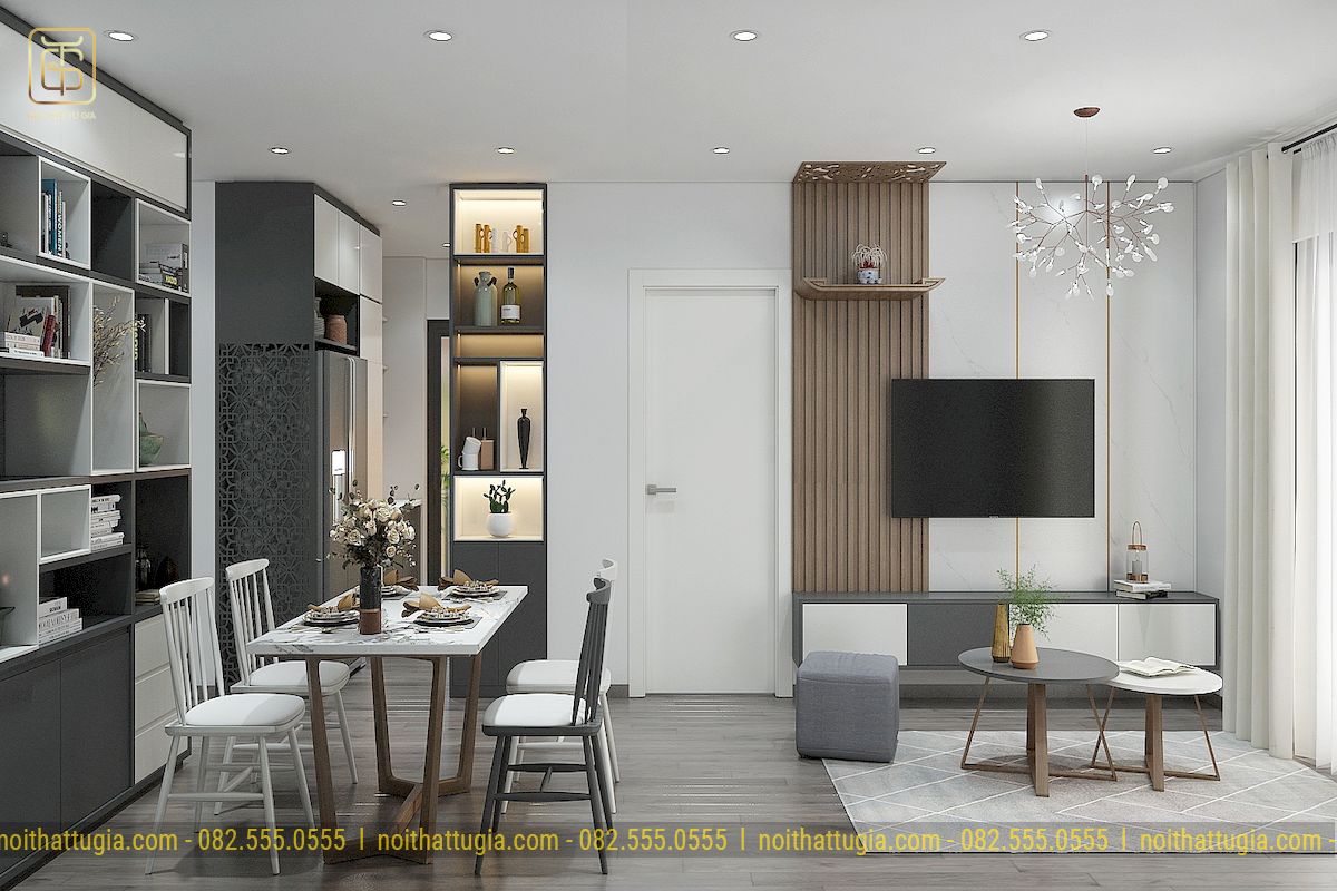 Thiết kế căn phòng khách theo phong cách hiện đại, sang trọng và tinh tế