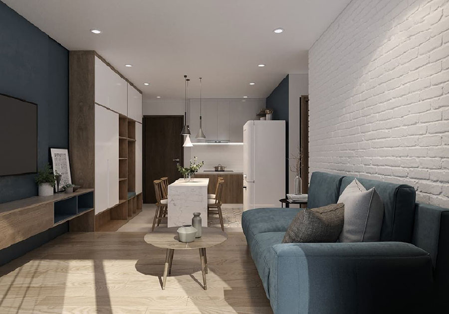 5 Mẫu thiết kế nội thất chung cư 55m2 tối ưu diện tích 2022