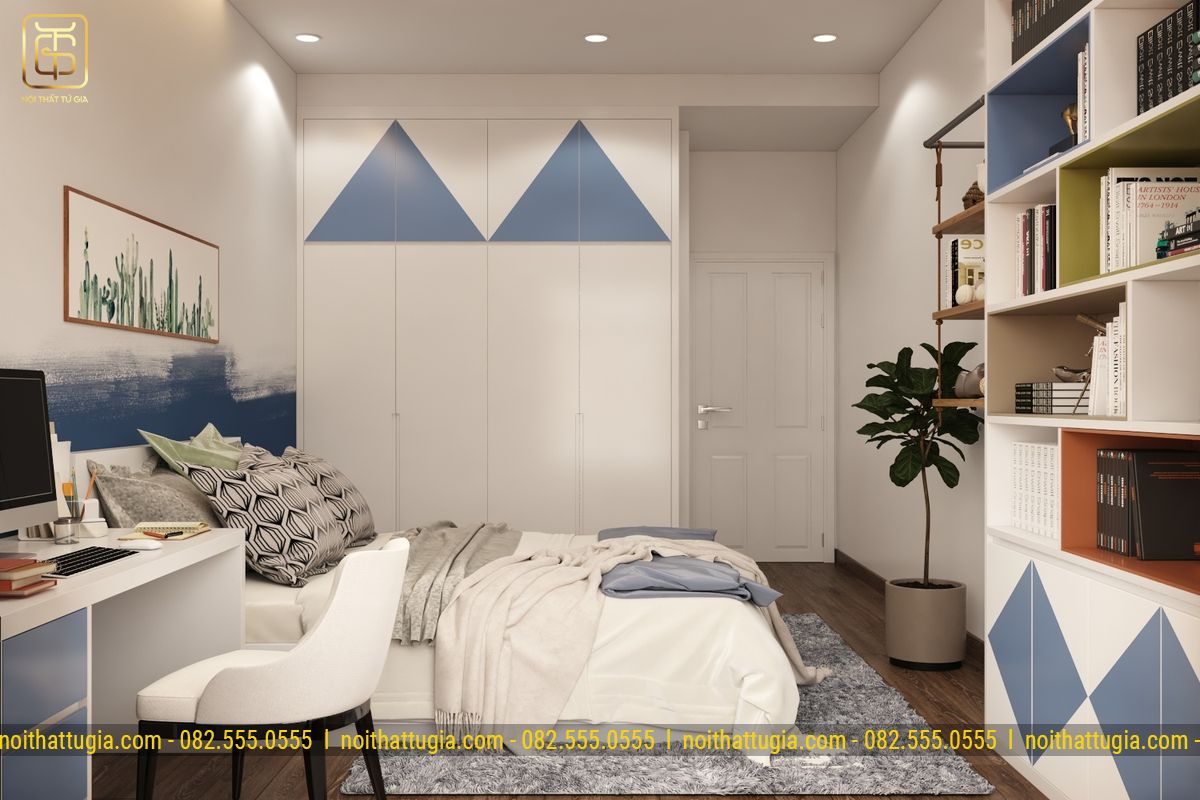 Thiết kế nội thất chung cư 70m2 phù hợp với sở thích và thói quen của chủ nhân căn phòng