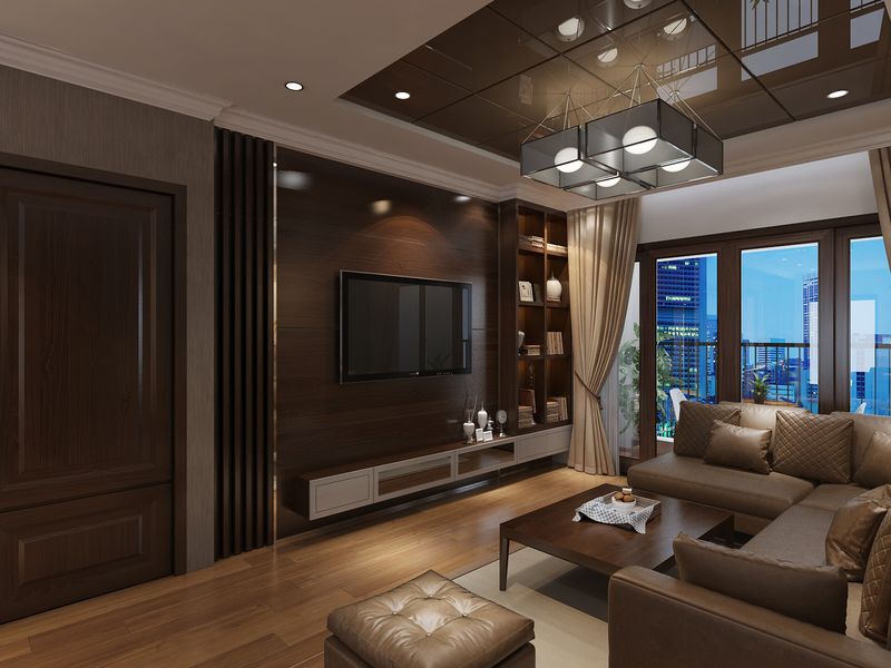 Vách tivi phòng khách đẹp với chất liệu gỗ tự nhiên là lựa chọn hoàn hảo nhất cho căn hộ của bạn